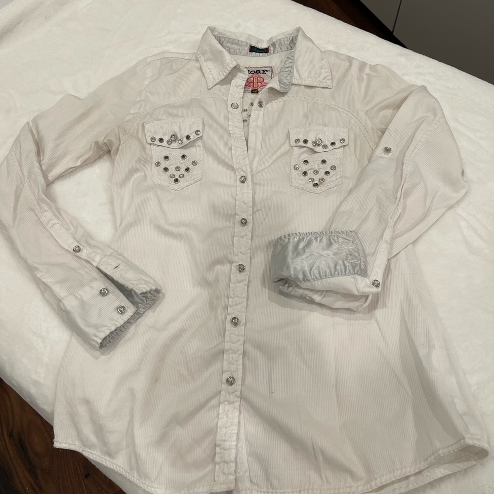 Rhinestone Button Down - image 6